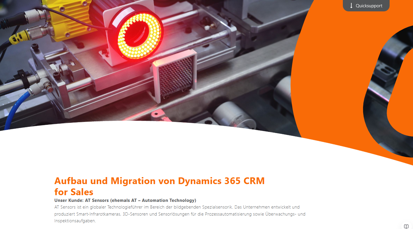 Dynamics 365 CRM for Sales bei AT Sensors
