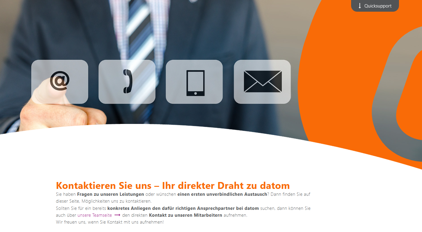 Kontakt zu datom