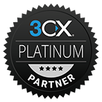 Logo 3CX-Partnerschaft – unser Partner für softwaregestützte Telefon- und VoIP-Anlagen